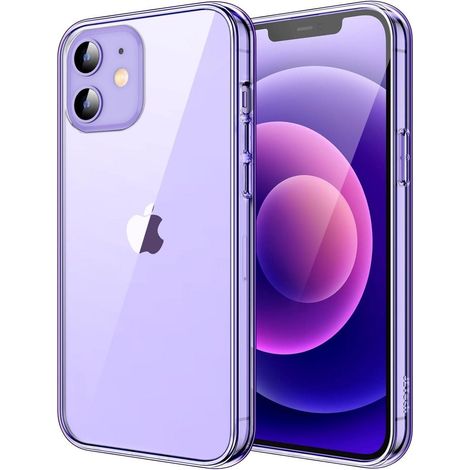 Handyhülle iPhone 12 12 Pro Transparent Anti Kratz Dunkellila (1/5)