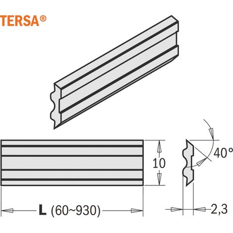 795.310.10 JEU DE 2 COUTEAUX - SYSTÈME TERSA - 310x10x2,3mm HPS