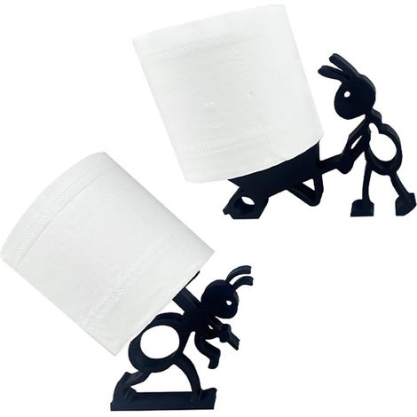 Funny Porte-papier toilette fourmis - Porte-papier toilette autonome avec design unique de fourmis pour salle de bain, décoration de toilettes, facile à nettoyer et à déplacer, parfait comme (1/5)