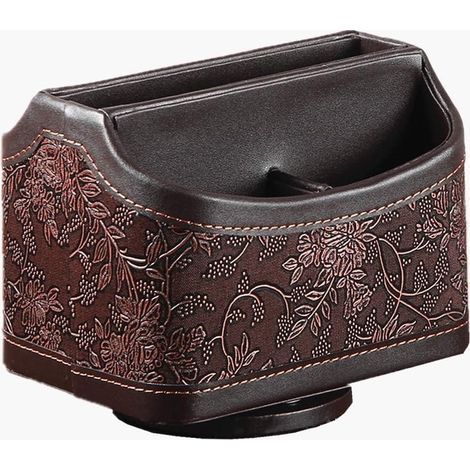Support de télécommande en cuir, porte-télécommande de bureau pivotant à 360°, accessoires de bureau pour calculatrice, support (1/5)
