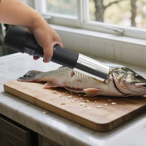 Elektrischer Fischschuppenentferner, Elektrischer Fischschuppenentferner, Elektrischer Fischschuppenentferner mit wiederaufladbarer Batterie (1/5)