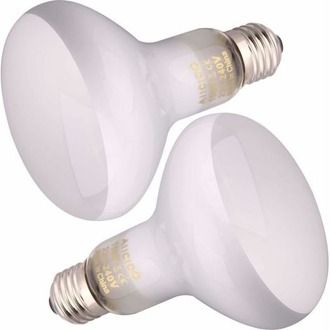 100W Terrarium Heat Bulb – Pack of 2 – Heat Source for Reptiles and Amphibians – White (1/5)