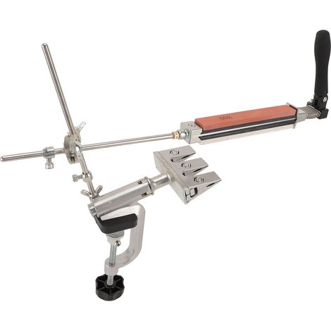 Aiguiseur d'outils angle fixe kit affûtage à bascule 6 pierres 180-3000 grains pour cuisine type B acier corindon fritté (1/5)