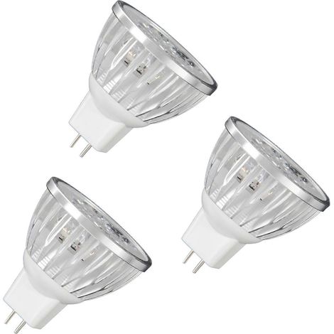 3 x 4-W-dimmbare MR16-LED-Lampen / 3200 K warmweißer LED-Spot / Entspricht 50 Watt / GU5.3-Sockel / 60° Abstrahlwinkel (1/5)