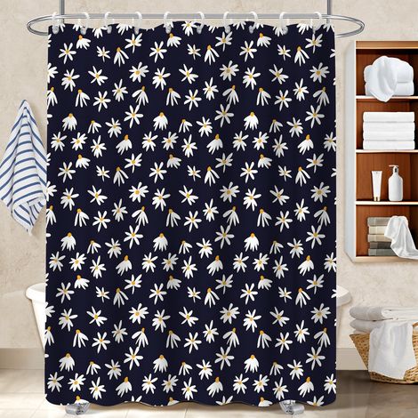 Rideau de bain en polyester 180x180 avec motif protection douche pour salle de bain avec baignoire (1/5)