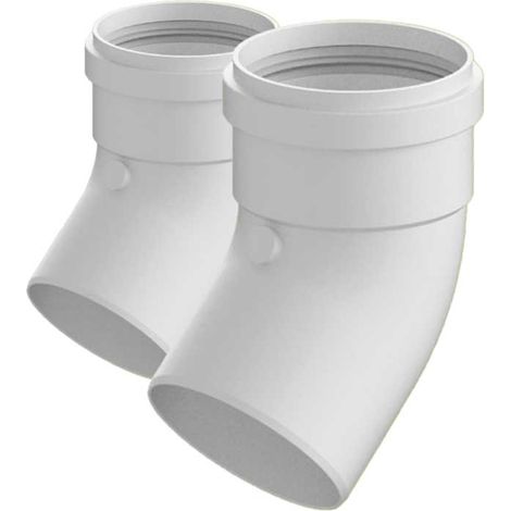 TECNOGAS Curva A 45° Maschio Femmina In Pps Per Sistema A Condensazione Bianco