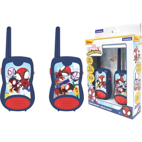 Lexibook, Spidey e i Suoi Fantastici Amici, Walkie-Talkie 200m, Gioco di Comunicazione per Bambini, Clip da Cintura per Il Trasporto, Funzionamento a Batteria, Blu/Rosso, TW12SP1LXB (1/5)