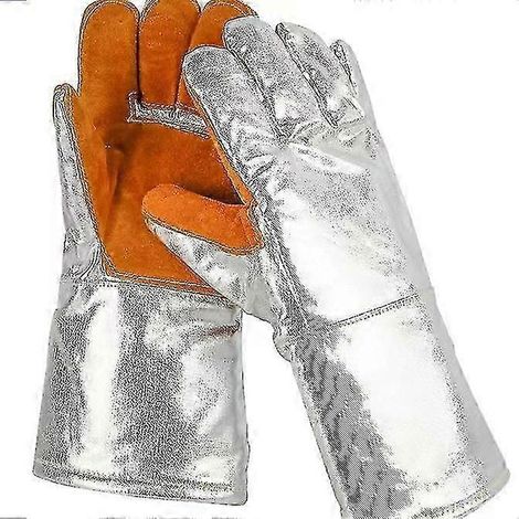 Gants résistants aux hautes températures (1000 degrés), ignifugés, anti-brûlures, isolants thermiques, résistants à la fusion de l'aluminium (1/5)