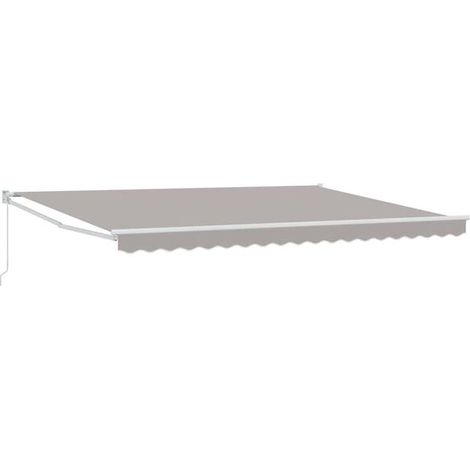 Auvent gris clair, 450 x 300 x 165 cm, en polyester et métal. (1/5)