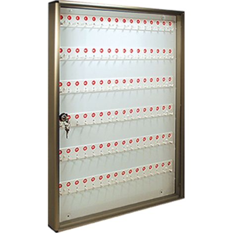 BACHECA PORTA CHIAVI ALUBOX - ALLUMINIO BRONZATO CHIAVI 96 MM 550X50 H.MM 730 - 1 pezzo