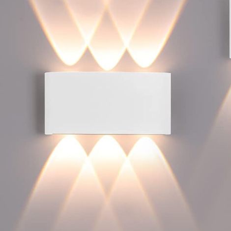 Applique Murale Extérieur/Intérieur LED Appliques Extérieure 6W moderne en aluminium up and down applique lumineuse spot Lampe Murale(lumière chaude) (1/5)