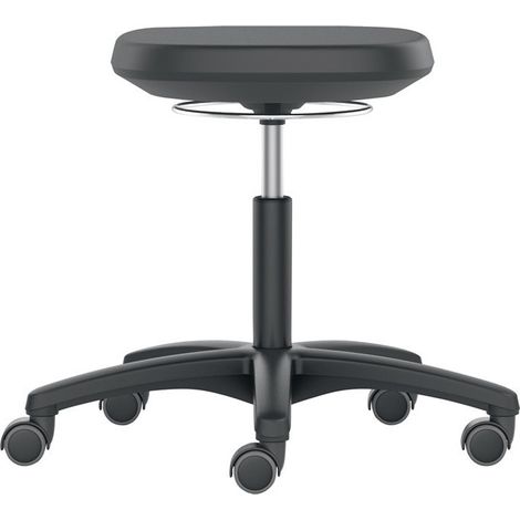 Taburete giratorio Labsit Rl. Asiento de espuma integral-H.450-650mm BIMOS