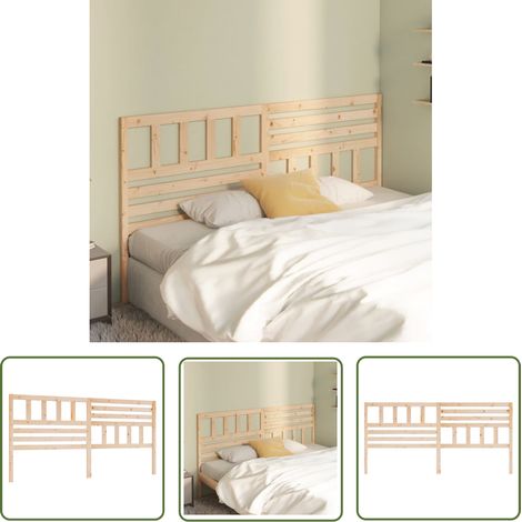 Tête de lit Style Classique Armoire de lit - 186x4x100 cm Bois massif de pin BV167872 - BonneVie (1/5)