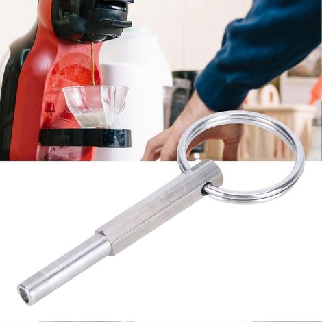 Clé à embout ovale en acier inoxydable pour l'ouverture et la réparation des machines à café, compatible avec les vis de sécurité à tête ovale. (1/4)