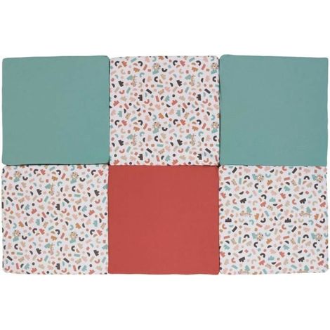Maxi Spielteppich Malin - TINEO - 5-in-1 Entwicklungs Teppich - 180 x 120 cm - Geometrisch / Lustige Tiere (1/5)