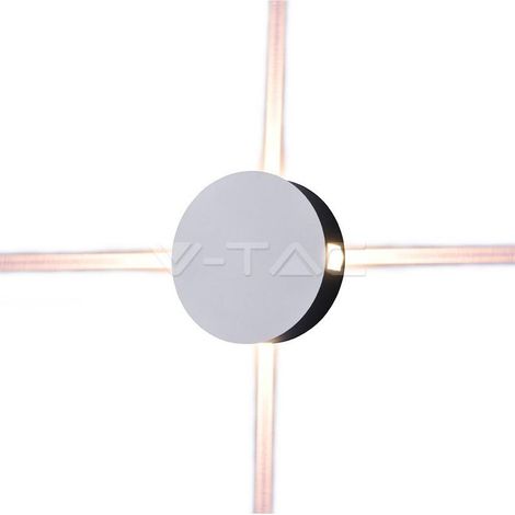 4W CORPO BIANCO PER PARETE BIANCO CALDO ROTONDO P65 3000K                                                - Luce CALDA