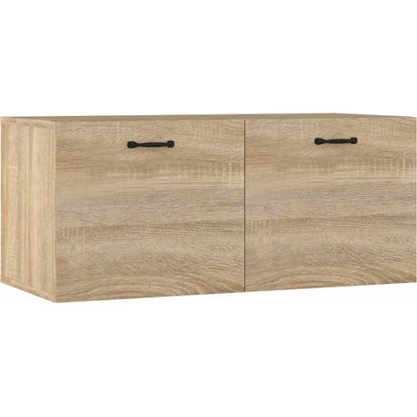 Maison Exclusive - Wandschrank Sonoma-Eiche 80x36,5x35 cm Holzwer (1/5)