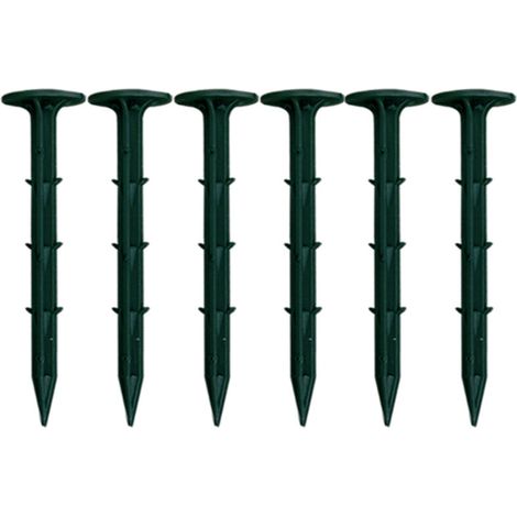 (6 pièces : vert 11 cm) Piquets de jardin en plastique PP (petits accessoires de jardin à petit prix) (1/5)