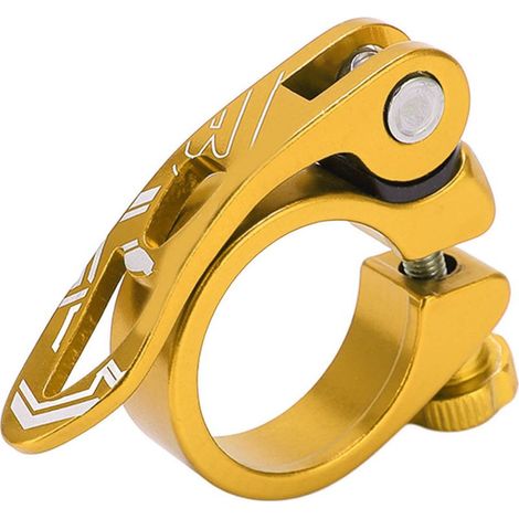 Collier de selle BOLANY pour VTT et vélo de route, à serrage rapide, 31,8 mm, couleur or (1/5)