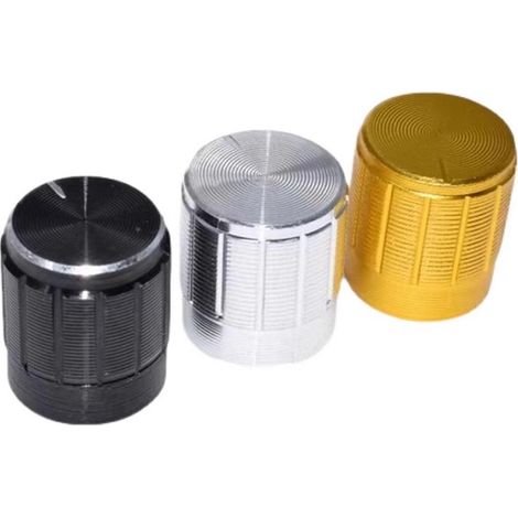 Capuchon pour bouton rotatif 1517 RK097 WH148, capuchon pour bouton de potentiomètre, ouverture de réglage du volume 1715 mm, 6 mm, 3 noirs
