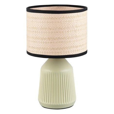 Lampe design, Lampe vintage en céramique 26 cm Formentera Vert en Céramique, BOITE A DESIGN