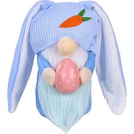 Lapin de Pâques Gnome sans visage, longues oreilles, poupée elfe nain décorative, ornement pour salon chambre (1/5)