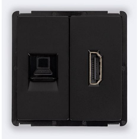 Toma RJ45 CAT 6 Internet + HDMI Modern