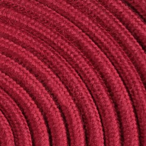 Fil Électrique Tissu Rouge Cerise 2x0,75mm² - Câble Électrique Textile de Qualité