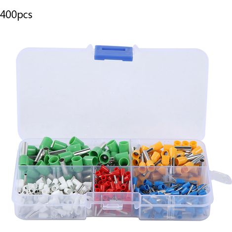 400 Pcs Crimping Terminal Wiring Connector Insulated Connection Terminal (1/5)