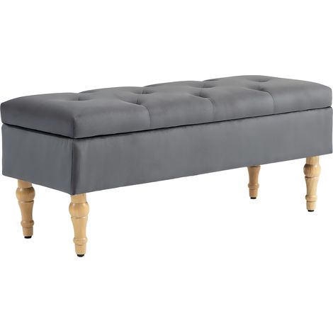 Banquette coffre LYNDON gris foncé (1/5)