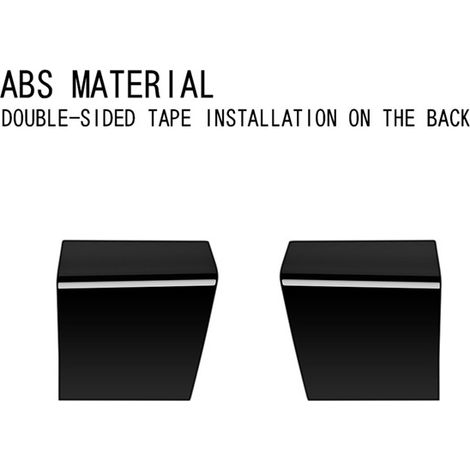 1 Paar. Farbe: Glänzend Schwarz. Material: ABS. Glänzend schwarze Glas-Schalterabdeckung für Autotüren. (1/5)