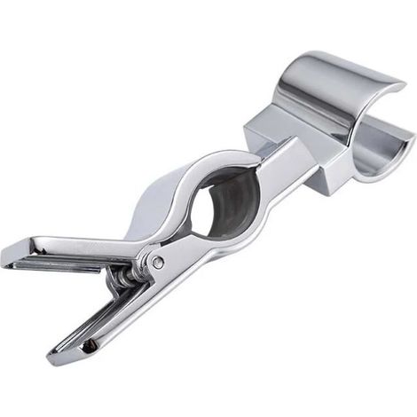 CSPARKV Duschhalter, Duschkopfhalter, austauschbarer Handbrausehalter, Brausehalter, 20–25 mm verstellbarer Durchmesser, Metall, Chrom, ohne Bohren