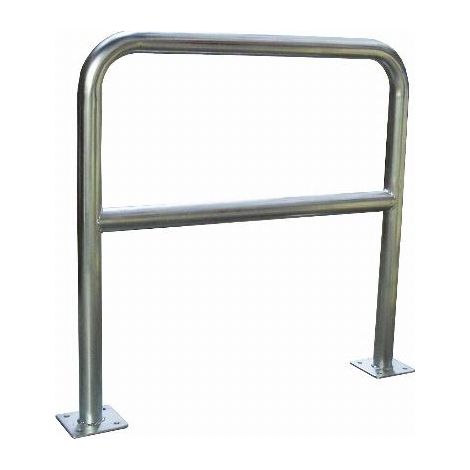 Barriera protettiva con piastra di base 150 x 150 mm VISO - acciaio zincato - 1000 x 1000 m - Ø40 mm - BAR400GAL