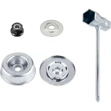 4-teiliges Set mit Ersatzteilen und Zubehör für STIHL Freischneider FS55, FS56, FS120, FS130, FS130R, FS200, FS200R und FS250. Hochwertiger Metallmesseraufsatz für STIHL Freischneider. Ersatzteilset.