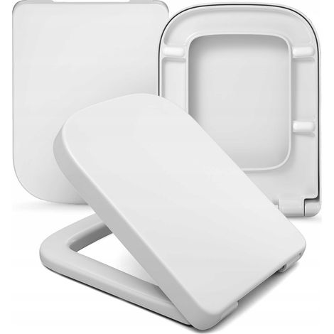 Abattant WC carré Grohe Clova - 34 x 43 cm - Fermeture amortie - Duroplast - Antibactérien