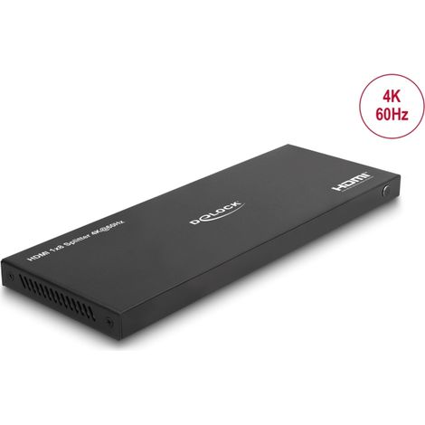 Delock Divisor HDMI 1 x HDMI in a 8 x HDMI out 4K 60 Hz con ajuste de pantalla