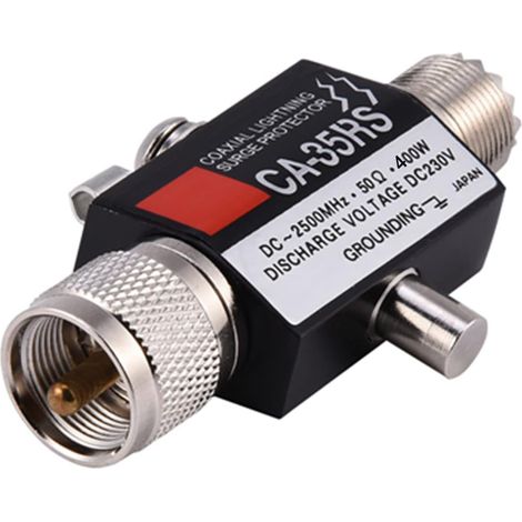 Parafoudre coaxial CA-35RS avec connecteur UHF, élément à gaz intégré, sécurité élevée 0–2500 MHz pour installations Professionnelles et Amateurs (1/5)