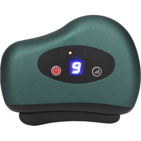 Outil de massage facial électrique Gua Sha à aiguilles de pierre, 9 niveaux de vibration et de chauffage, pour le modelage du visage et le massage corporel. (1/5)