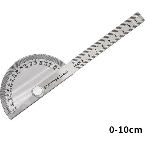 Winkelmesser aus Edelstahl, 0–180°, Messarm, Winkelmesser, Ingenieurwerkzeug, Winkelmesser mit 100-mm-Skala, universeller Winkelmesser zum Zeichnen und Malen (1/4)