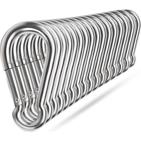 Ressort à ressort, pince métallique 304, connecteur de corde robuste, attache à bouton-pression petite boucle de porte-clés pour hamac, balançoire en plein air, voyage, camping pêche