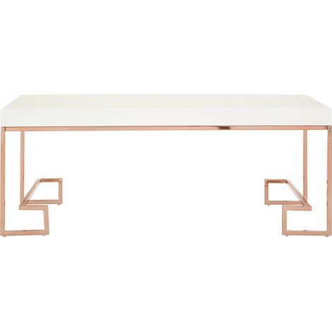 Interiors by Premier Contemporary Rose Gold Angled Legs Coffee Table, Versatile Display Coffee Table, Sturdy Decorative Table (1/4)