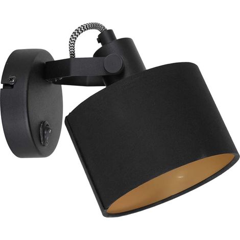 Mexlite - spot - Ornoir - schwarz - metall stoff - aufbauleuchte (1/5)