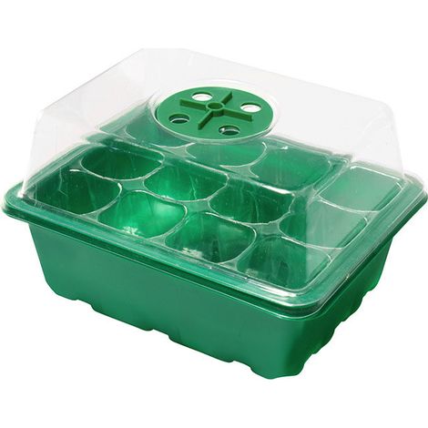 Boîte à semis respirante pour la plantation de semis et le repiquage pots de plantation multifonctionnels pour le jardinage trous d'entretien-12 trous, 6pcs (1/4)