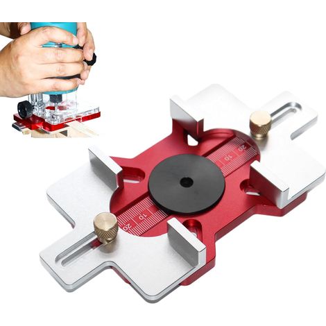 Outils Mortaise et Tenon Guide Gabarit Rainurage Coupe Bord Mortaise 2 En 1 Modèles De Défonceuse Outil Gabarit Pour Mortaisage, Rainurage Circulaire De Chant Pour Porte (1/5)