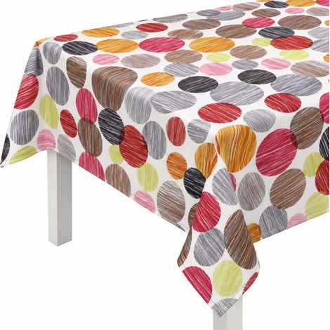 Tovaglia Antimacchia "Happy Hour" Idrorepellente Rettangolare 100% Poliestere 200 g/m² Stampata in Digitale - DIMENSIONE: 140x180cm