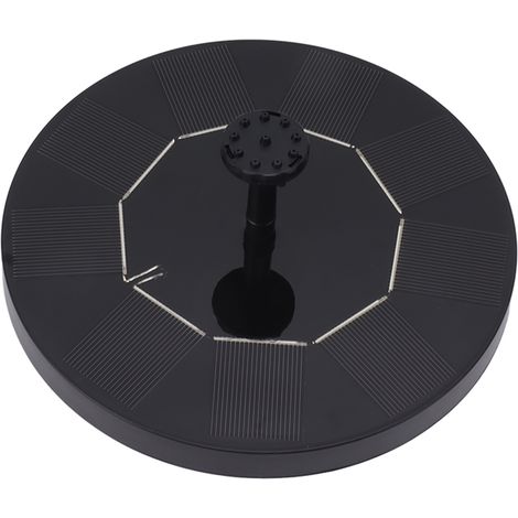 Fontaine solaire ronde flottante de 2,5 W pour bain d'oiseaux, bassin et jardin. (1/5)