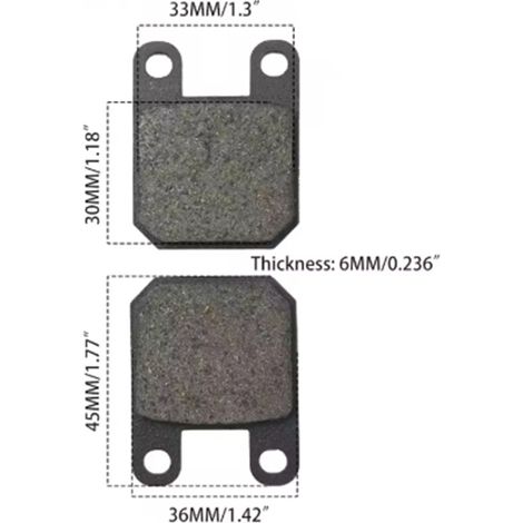 Plaquettes de frein pour motos, VTT et quads compatibles avec les véhicules tout-terrain de 110 cm3 et 125 cm3, et ressorts améliorant les performances. (1/4)