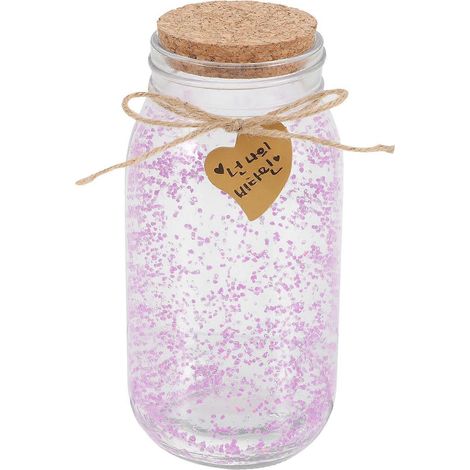 Bouteille à vœux en verre multifonctionnelle, compatible avec la décoration, bouteilles lumineuses violettes en liège (1/5)