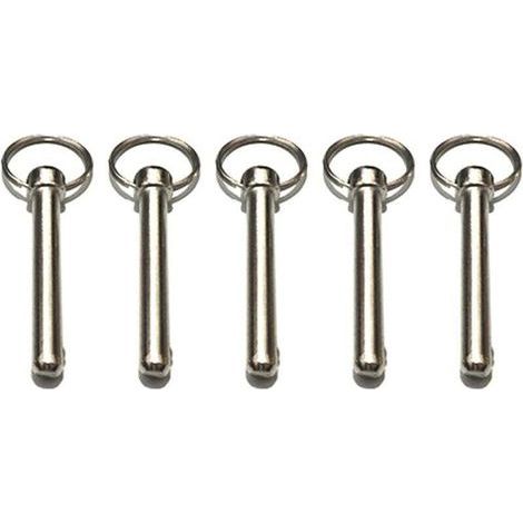 Pair Goupilles à Dégagement Rapide Goupille de Verrouillage 8mm Avec Extrémité à Boule à Ressort Accessoires de Verrouillage, Matériel Marin, Broche Supérieure Bimini,Diamètre 8 Mm, Longueur Totale 72 (1/4)