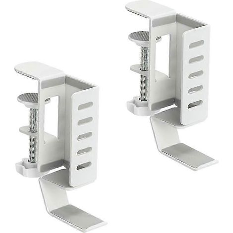 Support vertical pour ordinateur portable à fixer sur le côté du bureau, sans perçage, blanc, de bonne qualité. (1/5)